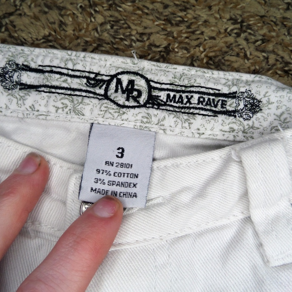 34 MAX RAVE White Denim Jeans - Picture 4 of 4
